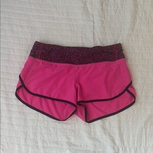 Lululemon Athletica Pink Athletic Shorts with Black Trim